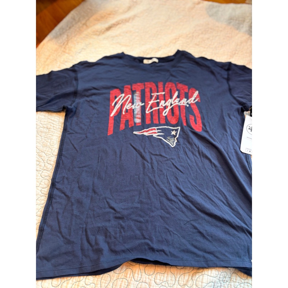 47 Brand Womens New England Patriots Short‎ Sleeve T Shirt Size Large #14